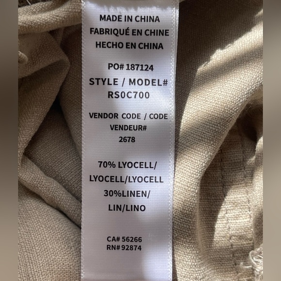 Splendid Tan Track Pants with Elastic Waistband and Tapered Fit - Picture 6 of 8